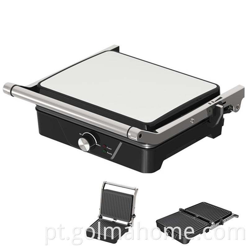 ANBOLFEIRA casa eletrodomésticos tampa de aço inoxidável de alta qualidade elétrica Grill Sandwich Maker Contatar Grelhados / Panini Maker